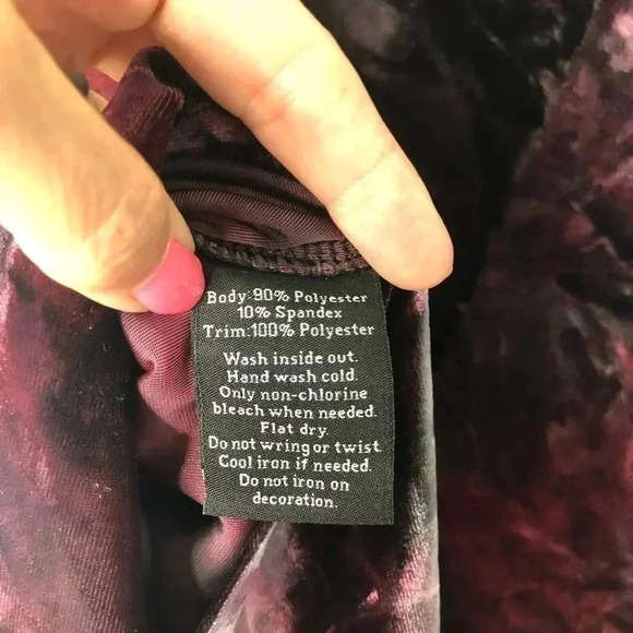 Rock & Republic Marbled Velvet Sleeveless Hi Low S - Picture 9 of 9